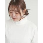 tシャツ 「保温加工」衿レース重ね着風タートルインナー レディース