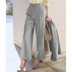 パンツ TWギャバジン ワイドパンツ レディース