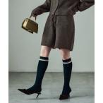 パンツ セットアップ対応 メランジニットショートパンツ レディース