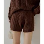 パンツ 「セットアップ対応」ケーブルショートパンツ レディース