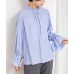 ブラウス シャツ ウォッシャブル襟フリルプルオーバーブラウス レディース