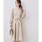 ショッピングブローチ ワンピース レース袖タックフレアワンピース