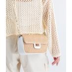 かごバッグ カゴバッグ 「Andrea Cardone」かごバッグ　ラフィア チェーン ショルダー バッグ