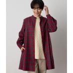 ショッピング柄 ブラウス シャツ チェック柄チュニックブラウス レディース