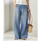  джинсы Denim Denim брюки [SHIPS специальный заказ ]BIT BLUE: barrel rek Denim брюки женский 