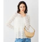 ショッピングブラウス ブラウス シャツ ウォッシャブルストレッチレースペプラムプルオーバー レディース