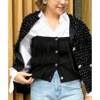 キャミソール 「手洗い可能」チュールリブビスチェ