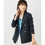 ショッピング麻 ジャケット テーラードジャケット ウォッシャブルハイスペック麻調ダブルジャケット レディース