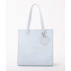 ショッピングハート トートバッグ WEB限定/「LouLoumei」ハートチャーム付きトートバッグ／自立可能 レディース