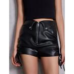 ショッピングＧＧ パンツ GG drawstring fake leatherショートパンツ レディース