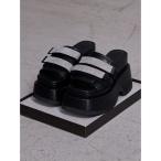 サンダル Thick sole bijouストラップサンダル レディース