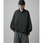 シャツ 「Neucon」BALLOON SLEEVE STRIPE OVER SHIR / バルーンスリーブストライプオーバーシャツ メンズ