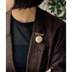 ブローチ スター平パールブローチ レディース