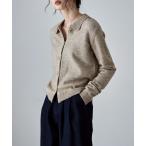 カーディガン アルパカタッチポロ襟カーディガン レディース