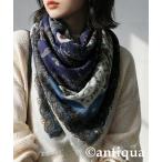 ショッピング柄 ストール マフラー ペイズリー柄 大判ストール レディース