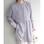 [DISCOAT] длинный рукав туника FREE голубой серый женский 