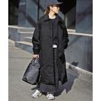 ショッピング撥水 ステンカラーコート コート 撥水中綿ステンカラーコート レディース