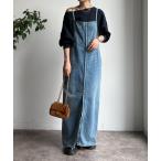 ショッピングサロペット 「DouDou」 サロペットスカート 36 ブルー レディース