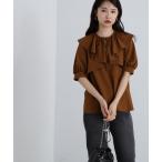 「N.（N. Natural Beauty Basic）」 7分袖ブラウス MEDIUM ブラウン レディース