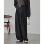 スラックス パンツ 「anyway.シリーズ」とろみワイドタックバレル（洗える・速乾）パンツ「セットアップ対応」 レディース