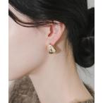 イヤリング メタルボリュームイヤリング レディース