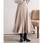 スカート ストレッチスウェードエスカルゴ切替スカート