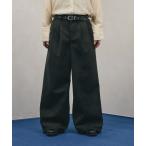  брюки Two-Tuck Wide Artificial Grain Pants / 2 tuck широкий кожзаменитель брюки мужской женский 
