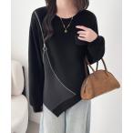  футболка тренировочный asime Zip дизайн необычность материалы ржавчина вязаный тренировочный женский 