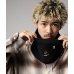 ネックウォーマー スヌード Duckster おじさん柄 ワッペン スウェット ネックウォーマー ネックカバー 男女兼用 メンズ レディース