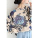 ショッピング花柄 「CAWAII」 長袖ニット FREE ベージュ レディース