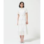 「GRACE CONTINENTAL」 半袖ワンピース 36 ホワイト レディース