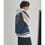 ショッピングスカジャン 「POWER TO THE PEOPLE」 スカジャン M ターコイズブルー メンズ