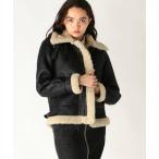 [Alpha Industries] мутоновое пальто MEDIUM черный женский 