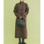 ショッピングハイネック ワンピース ハイネックステッチニットワンピース