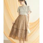 ショッピング花柄 ドレス フレアスリーブ花柄プリントフレアパーティードレス