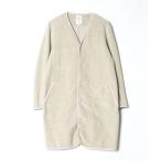 「DANTON」 ノーカラーコート 38 ナチュラル レディース