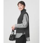 ブラウス シャツ ニット タートル ベスト × シャツ セット レディース