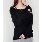 ニット セーター 「一部店舗限定」B ラメリブスリットトップス レディース