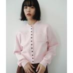 カーディガン 「EMMEL REFINES」EM HW スウェットライク ポケットツキ カーディガン レディース