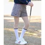 パンツ 「ADABAT NAVY」撥水 クールチェックプリントキュロット レディース