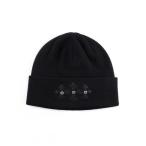 ニット帽 ニットキャップ ビーニー｜Cross Leather Patch Beanie｜SUPPLIER メンズ レディース