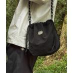 ショルダーバッグ バッグ ワンポイントナイロンロープ巾着ミニショルダーバッグ レディース