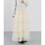 ショッピングティアード スカート 箔シフォンティアードＳＫ