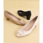 ショッピングラウンドトゥ パンプス バックル付きソフトラウンドトゥパンプス
