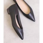 パンプス メタリックヒール　ポインテッドトゥフラットシューズ