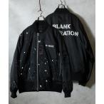 ミリタリージャケット モッズコート HAND PAINTED PRINTED MA-1 JACKET / ハンドペイント プリント エムエーワン ジャ