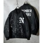 ショッピングプリント スタジャン HAND PAINTED NYLON PRINTED STADIUM JACKET / ハンドペイント ナイロン プリント スタジャン メ