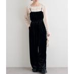 ショッピングコンビネゾン サロペット オーバーオール 「一部店舗限定/S.Mサイズ展開/低身長サイズ」B レーストップスSETベロアコンビネゾン レディース