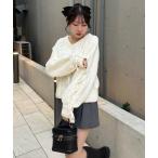 ショッピングアンドミー ニット セーター レースアップモールケーブルニット レディース