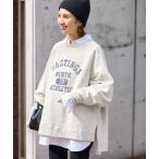 ショッピングポンチョ トレーナー スウェット 「追加」ラグランポンチョプリントスエット 2 レディース